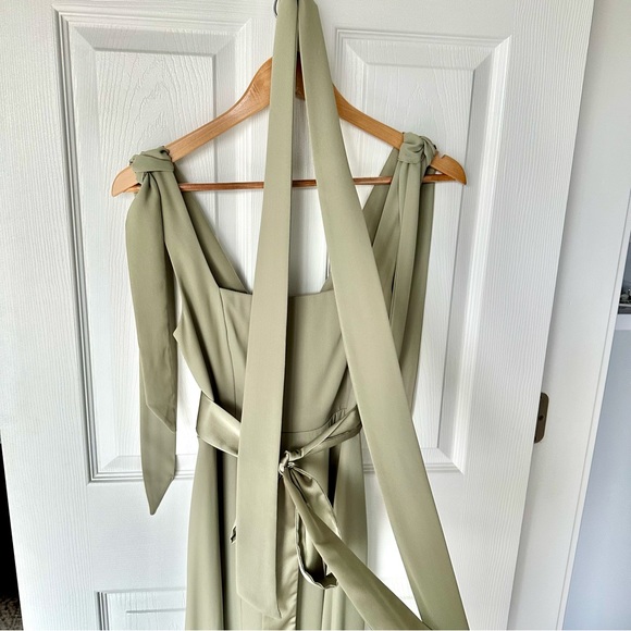 Show Me Your Mumu Claire Midi Dress Moss Green Size Small - Picture 8 of 10